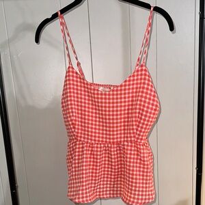 Chic Gingham Camisole in Red